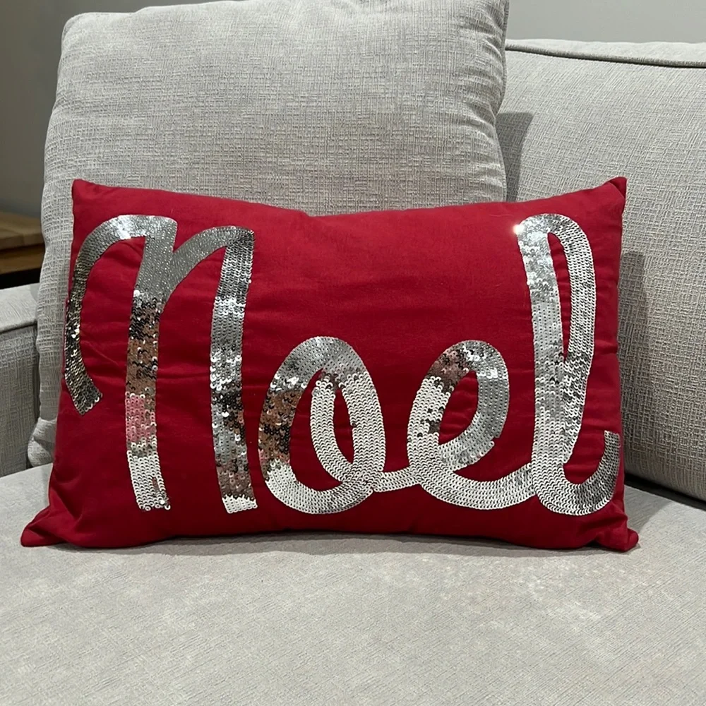 Noel Sequin Accent Pillow